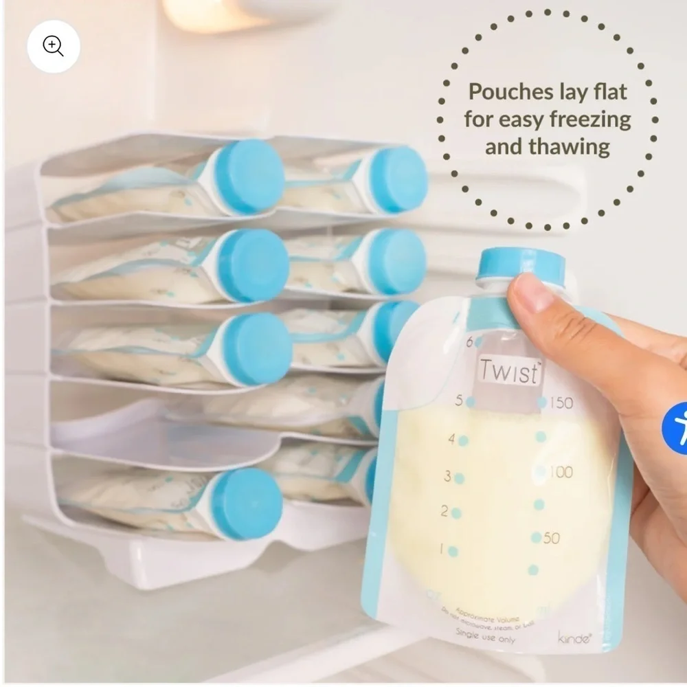 Kiinde Keeper 5-Slot Breast Milk Storage Organizer white baby
